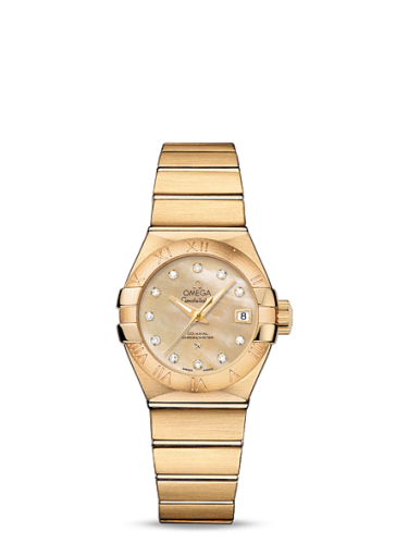 Omega Constellation Co-Axial 27 Brushed Yellow Gold / Champagne MOP